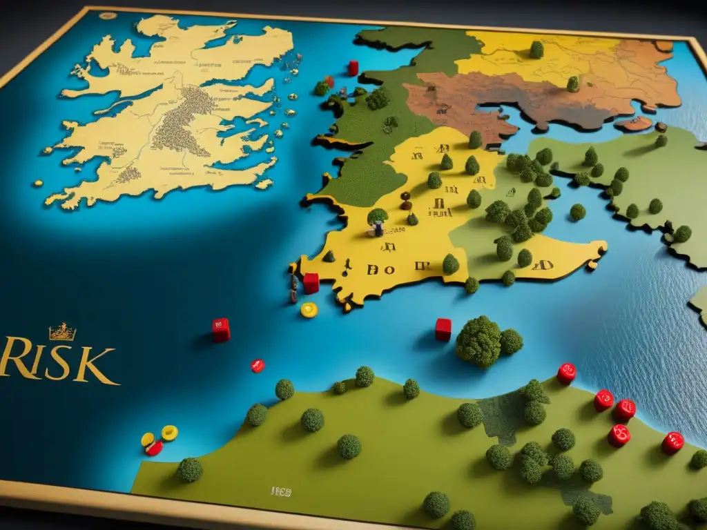 Una fusión épica: Colaboración entre Risk y Game of Thrones en un mapa detallado de Westeros junto al tablero de Risk