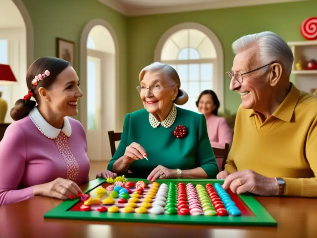 Tres generaciones comparten historias al jugar Candy Land, creando lazos familiares en una emotiva escena de juegos de mesa