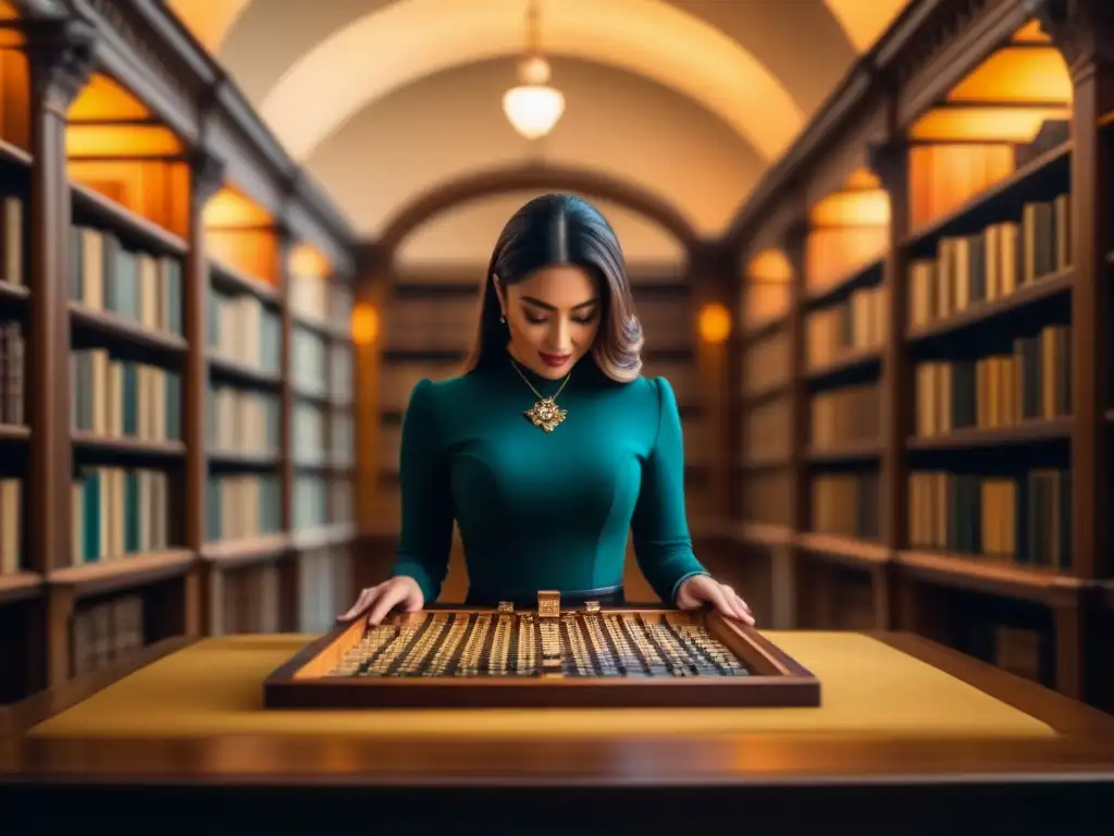 Grupo de académicos y entusiastas del Scrabble en la histórica biblioteca de Oxford