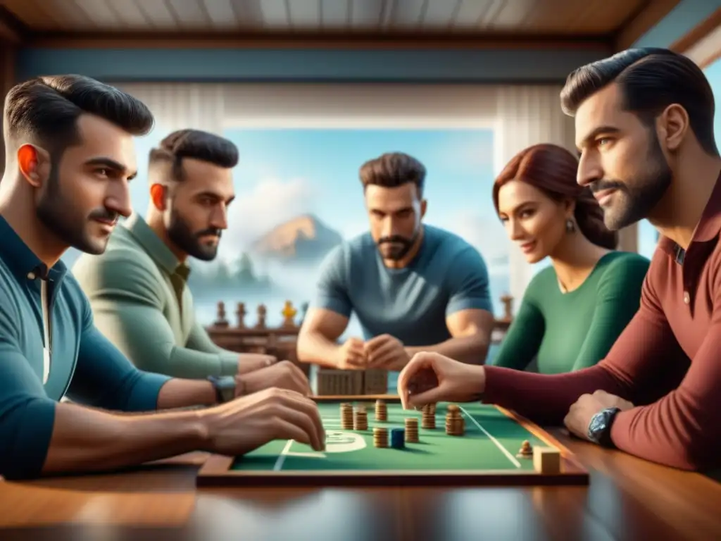 Un grupo de amigos juega un juego de mesa en Tabletop Simulator