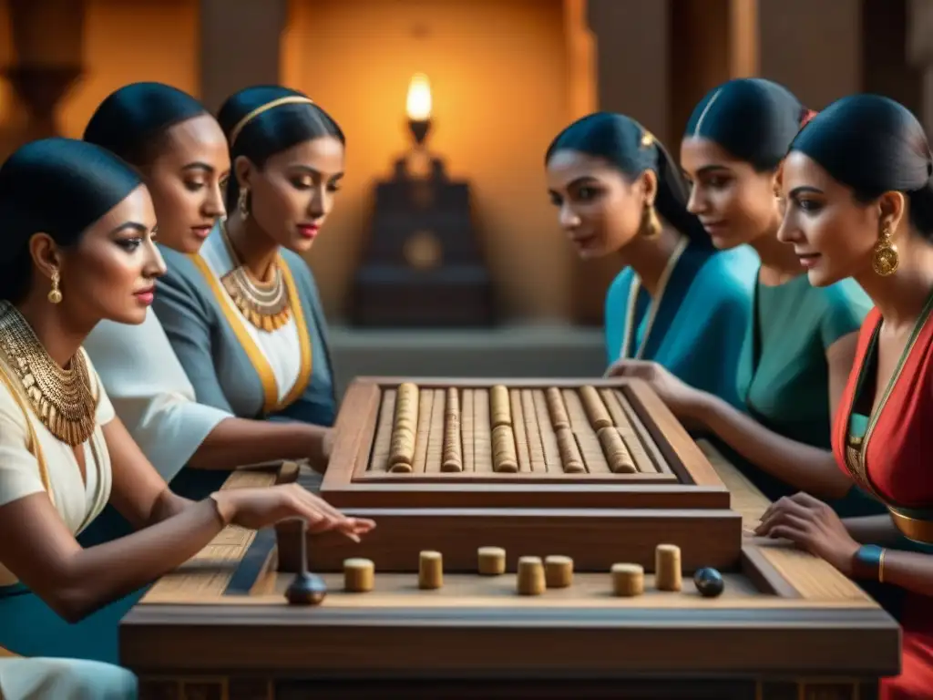 Grupo disfruta del antiguo juego egipcio Senet en museo con artefactos