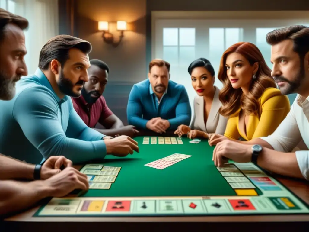 Un grupo de cineastas se inspira en juegos de mesa para su próxima película, rodeados de Monopoly, Clue y Settlers of Catan