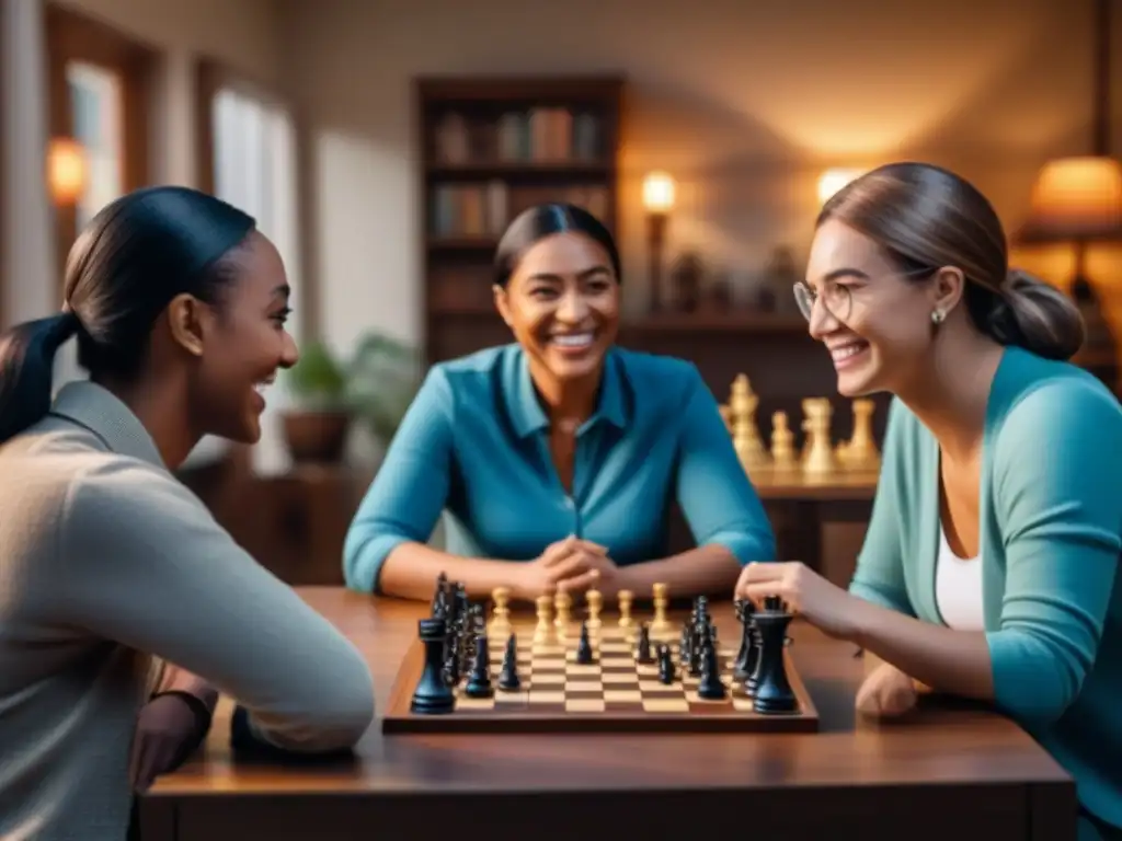 Grupo diverso disfrutando de juegos de mesa terapia aplicaciones en ambiente acogedor