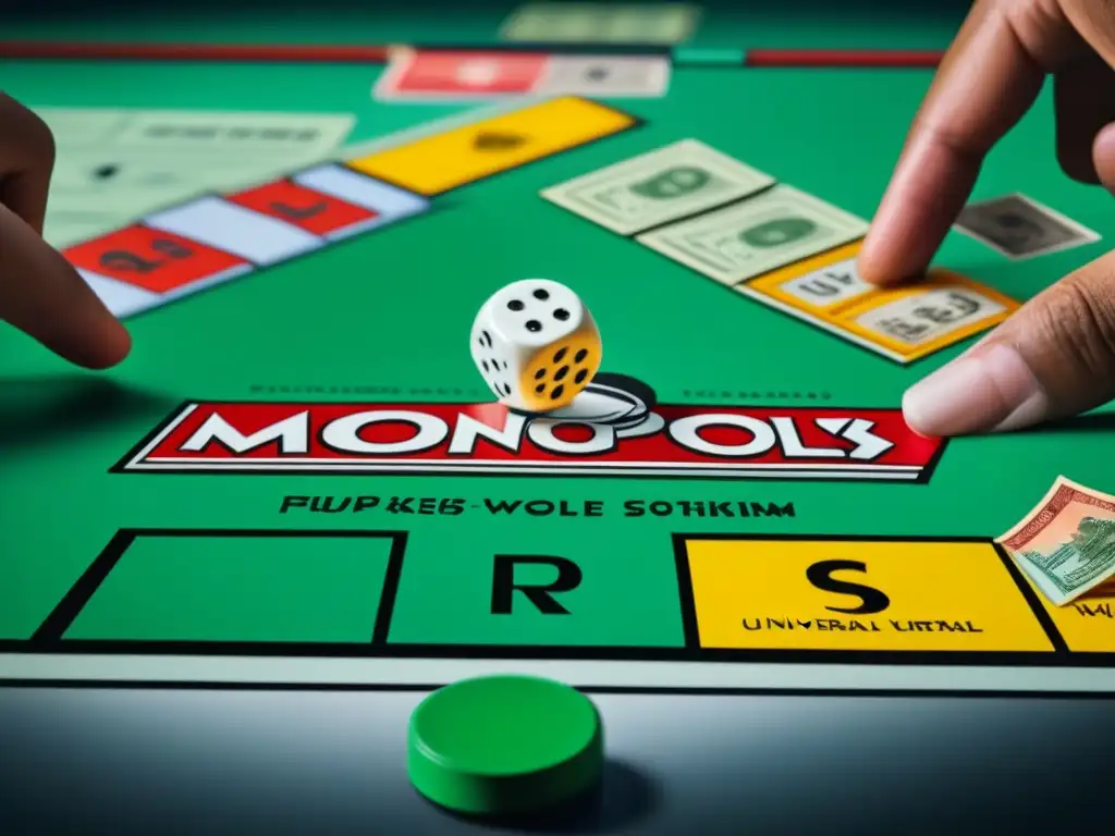 Un grupo diverso de personas de distintos países y culturas juega Monopoly, reflejando la globalización del juego de mesa