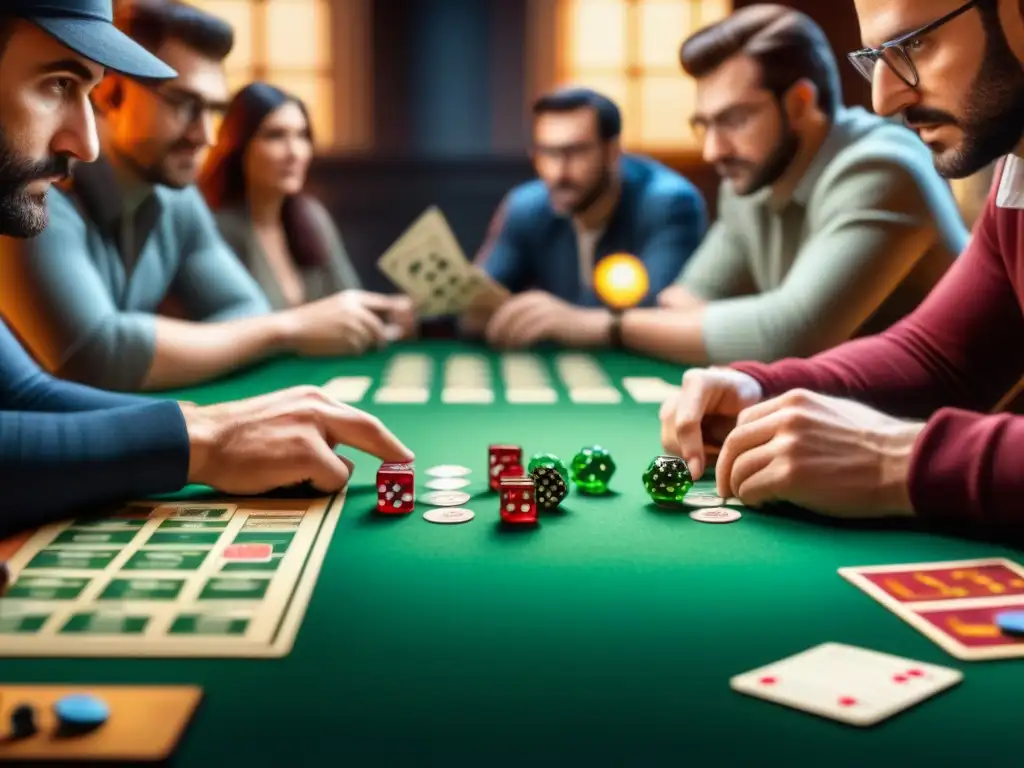 Jugadores de juegos de mesa en plena estrategia: análisis detallado Grupo de entusiastas de juegos de mesa concentrados estratégicamente en sus movimientos