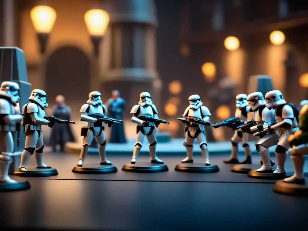 Grupo de fans de Star Wars concentrados en juego de Imperial Assault