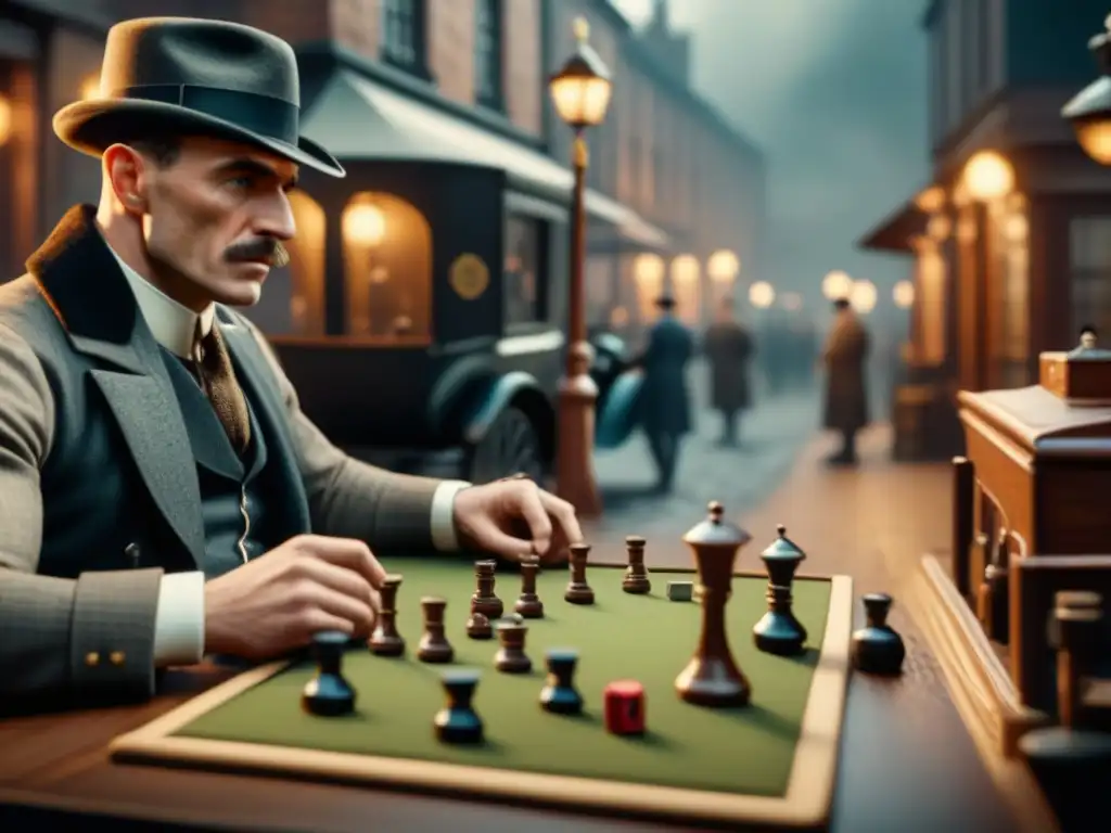 Grupo inmerso en estrategias Peaky Blinders en juego de mesa, ambientado en calle de Birmingham de los años 20