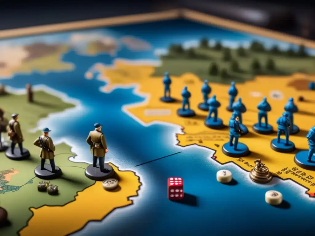 Grupo inmerso en el juego Axis & Allies Segunda Guerra, con mapa detallado y jugadores concentrados en estrategias