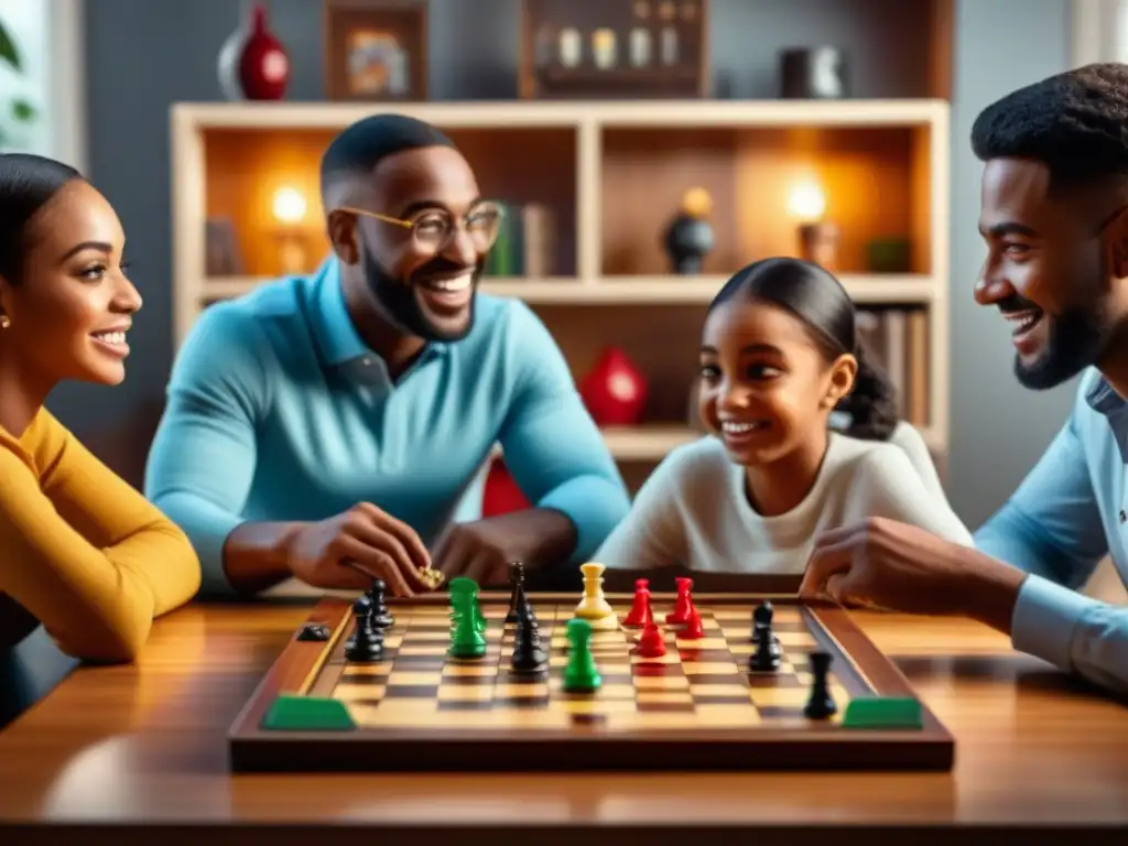 Grupo disfruta de juegos de mesa en sala acogedora