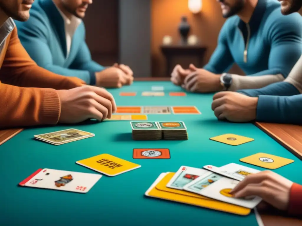 Un grupo de jugadores analiza en equipo el juego de Burgle Bros, mostrando cooperación y camaradería