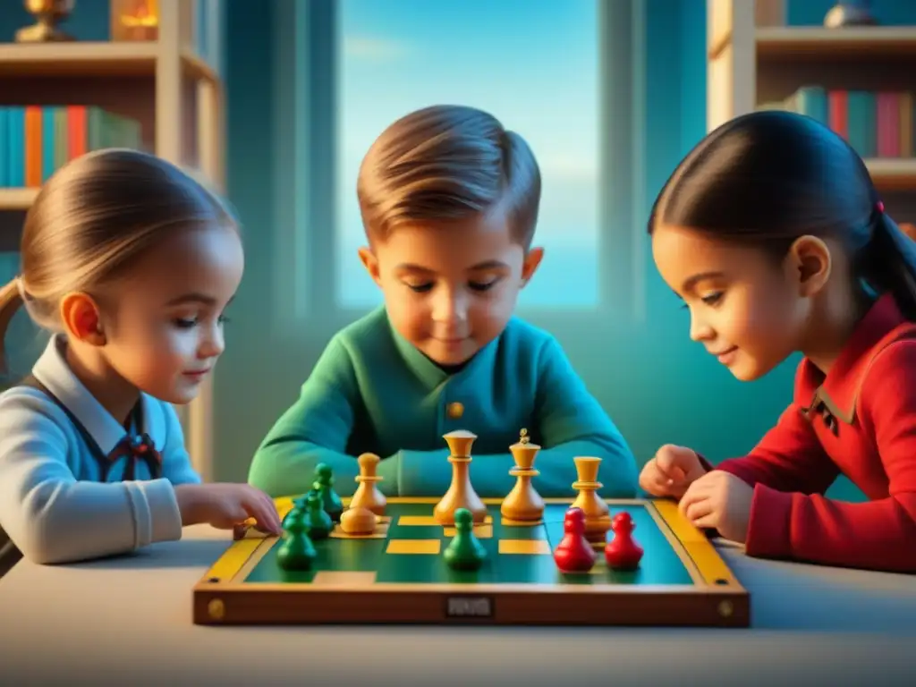 Un grupo de niños juega con entusiasmo 'Catan Junior', mostrando estrategias ganadoras