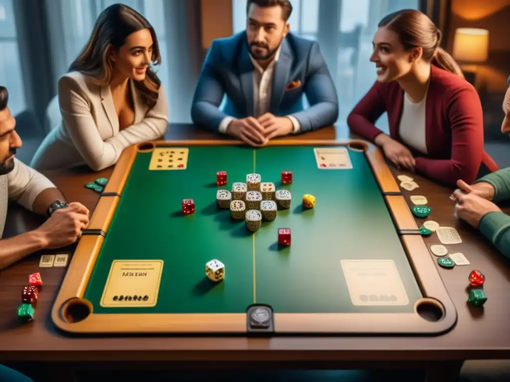 Grupo de principiantes disfrutando juegos de mesa en una noche llena de diversión y aprendizaje