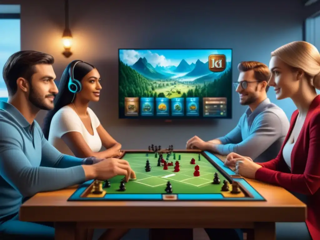 Una imagen detallada de una comunidad jugando juegos de mesa en Tabletop Simulator, resaltando la comparativa Tabletop Simulator vs Board Game Arena