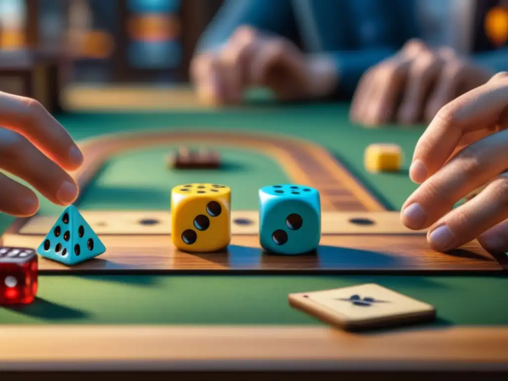 Intensa competición en juegos de mesa con diversidad de jugadores concentrados