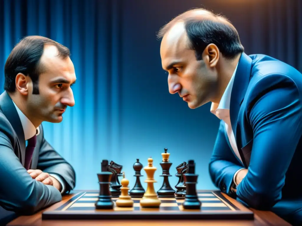 Intensa partida de ajedrez entre Kasparov y Topalov en Wijk aan Zee, 1999