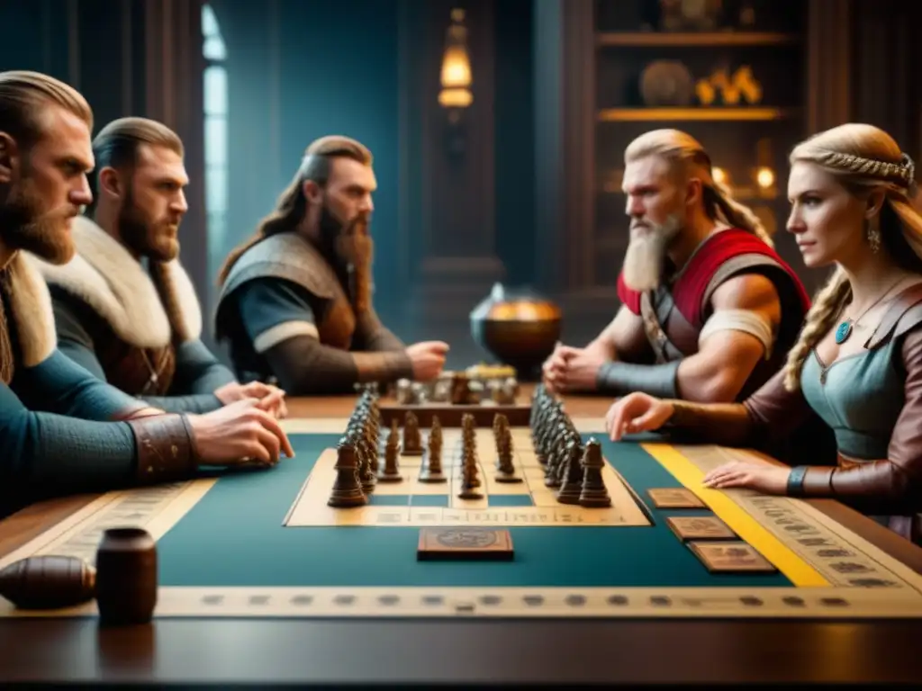 Una intensa partida del juego de mesa 'Vikings' transporta a los jugadores a estratégicas batallas vikingas