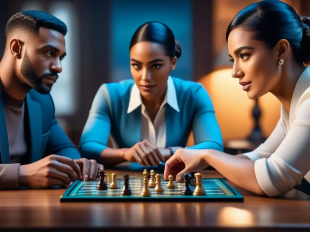 Emociones en juego: diversidad y estrategia en partida de mesa Una intensa partida de juegos de mesa con diversidad de emociones y la presencia de inteligencia artificial