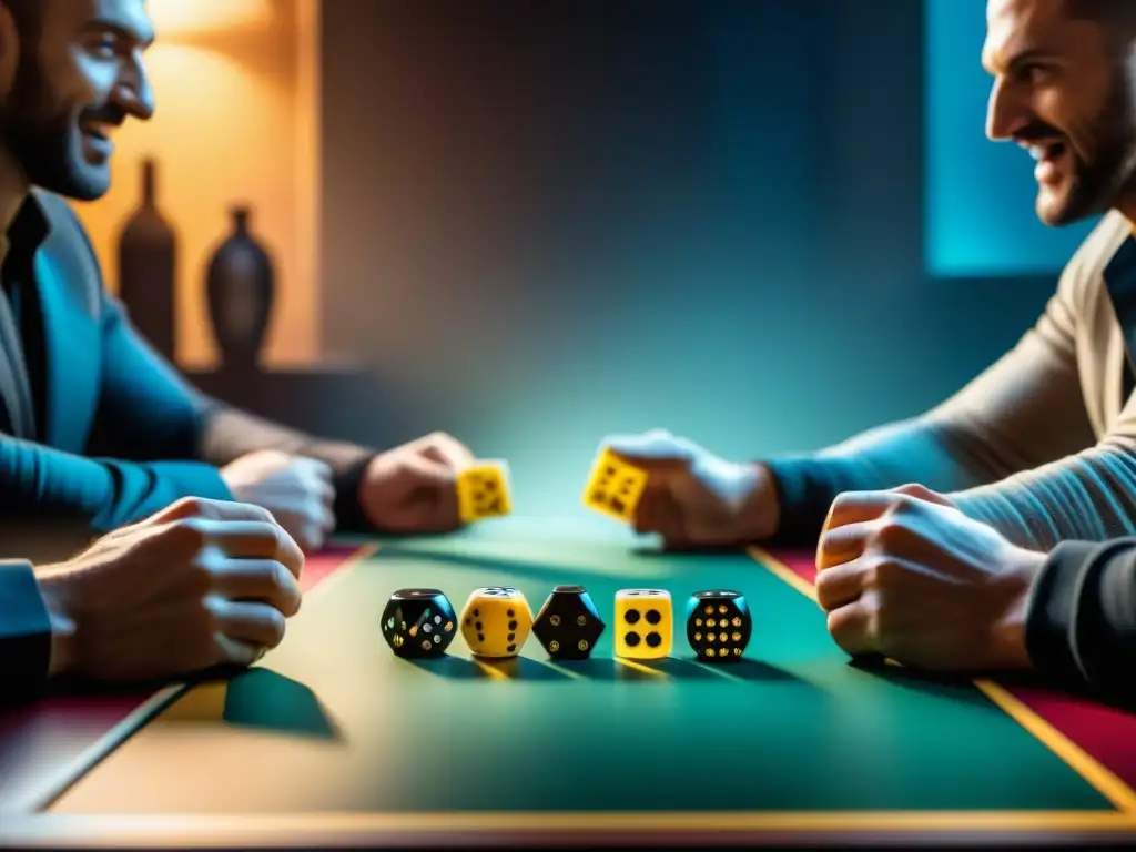 Intensas dinámicas de desarrollo en juegos de mesa: jugadores inmersos en la partida, expresiones de concentración y alegría