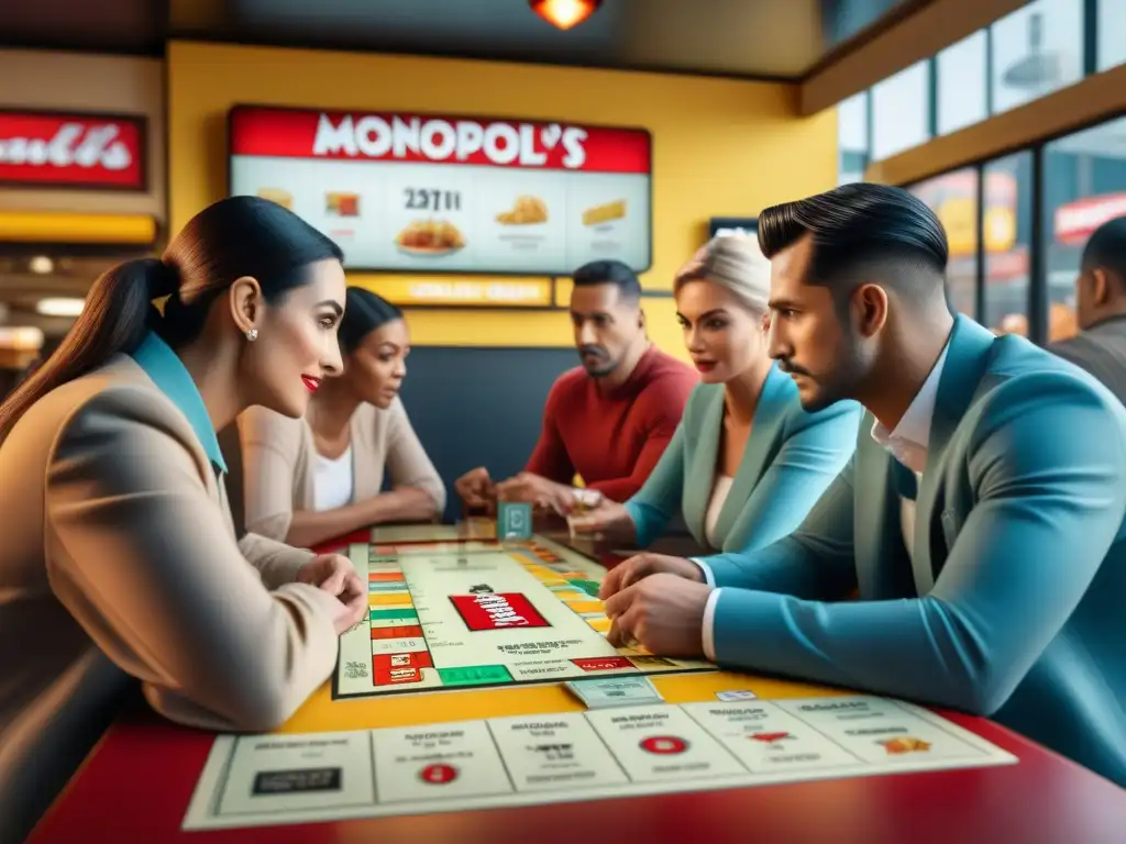 Intensas estrategias McDonald's Monopoly en restaurante concurrido