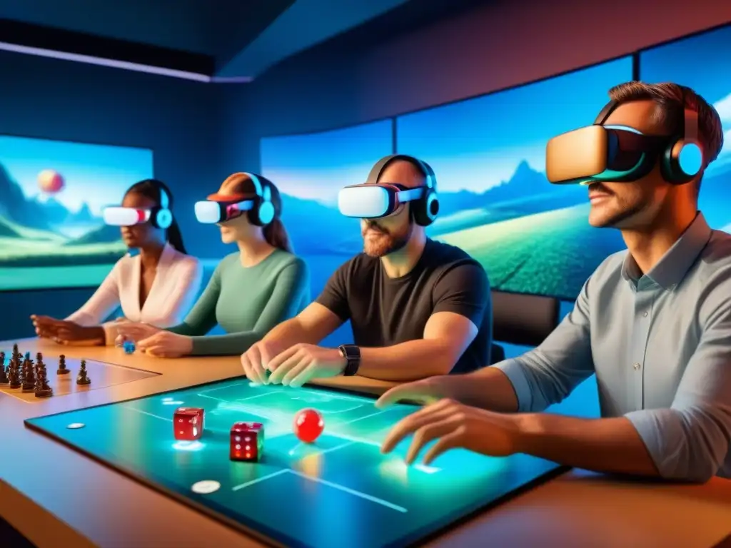 Intensidad y colaboración en torneos online juegos mesa estrategias con realidad virtual