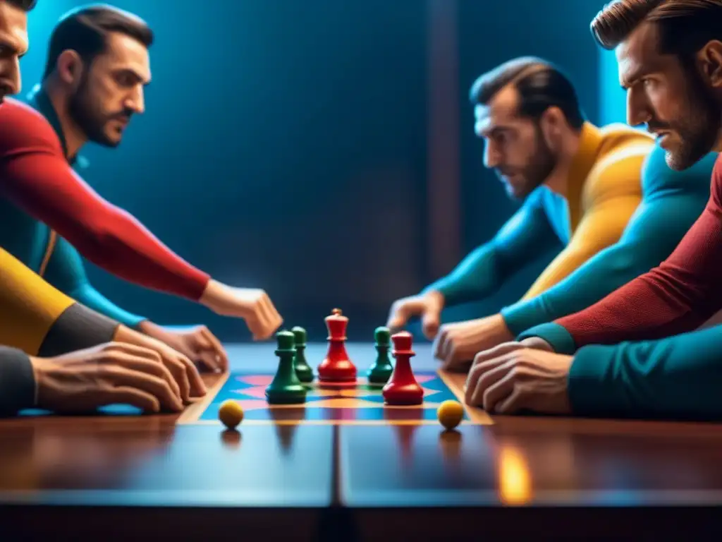 Emoción y estrategia en apasionante partida de Sorry! entre amigos Intensidad y diversión en un juego de Sorry! <b>Estrategias para jugar Sorry!</b> reflejadas en los rostros de los jugadores