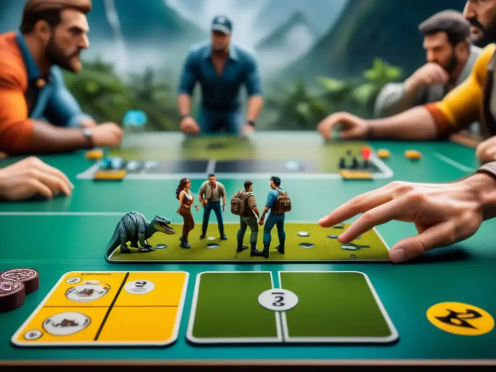 Un intenso juego de mesa de Jurassic Park con estrategias y emoción