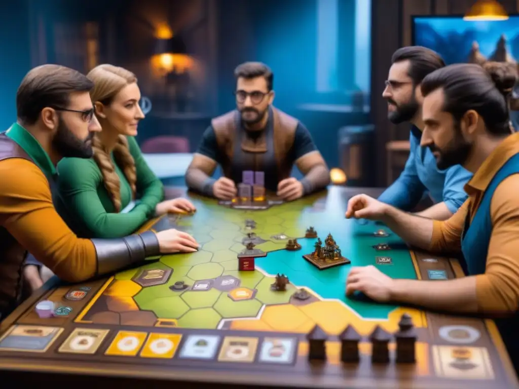 Un intenso juego de mesa estratégico Revolution Gloomhaven envuelve a entusiastas en una partida llena de emoción