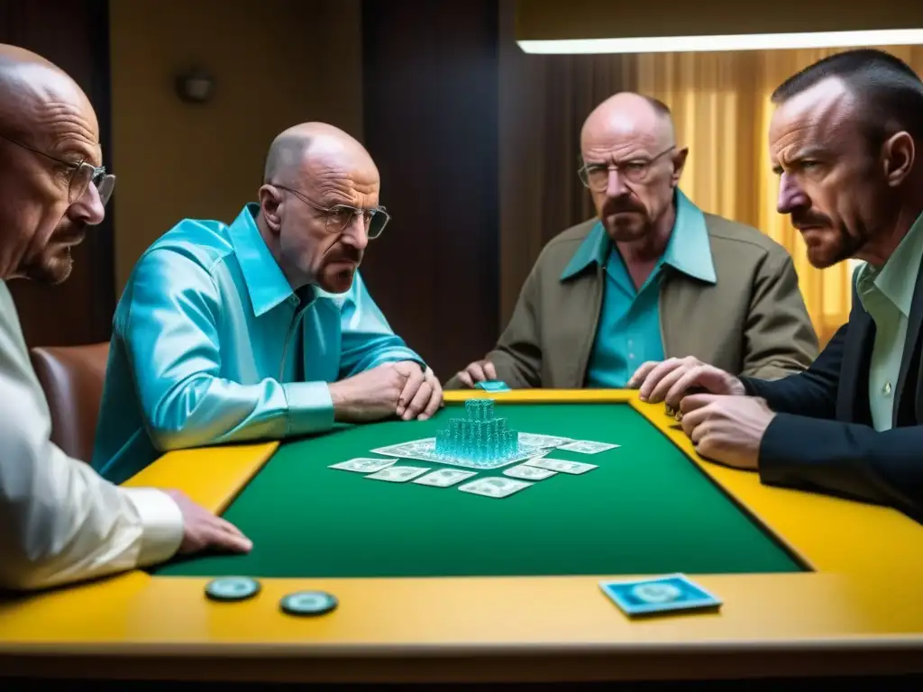 Intensos jugadores inmersos en 'Breaking Bad: El Juego de Mesa', estrategias en mesa