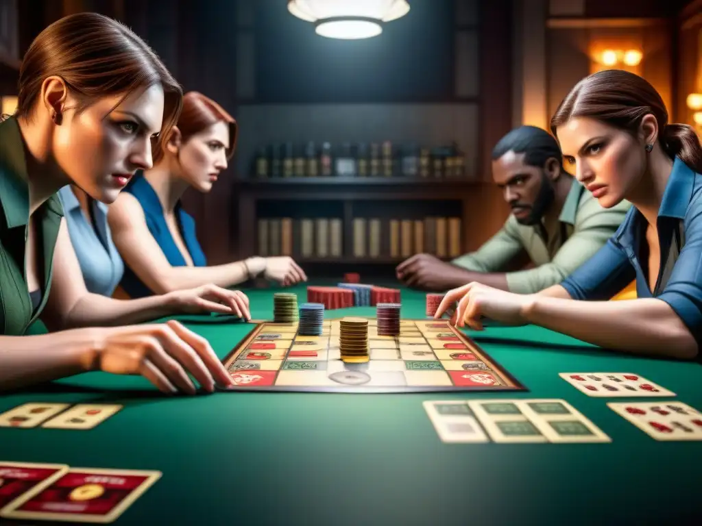 Intensos jugadores disfrutan de una partida de Resident Evil: The Board Game