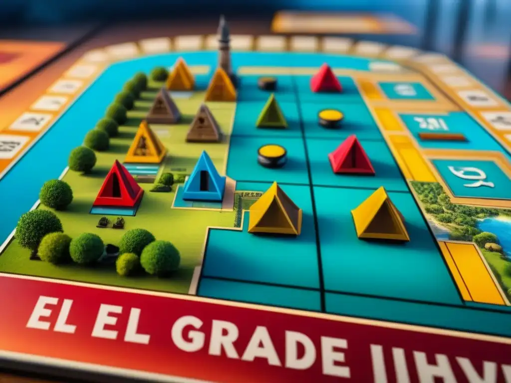 Juego de El Grande: estrategia y color en tablero detallado