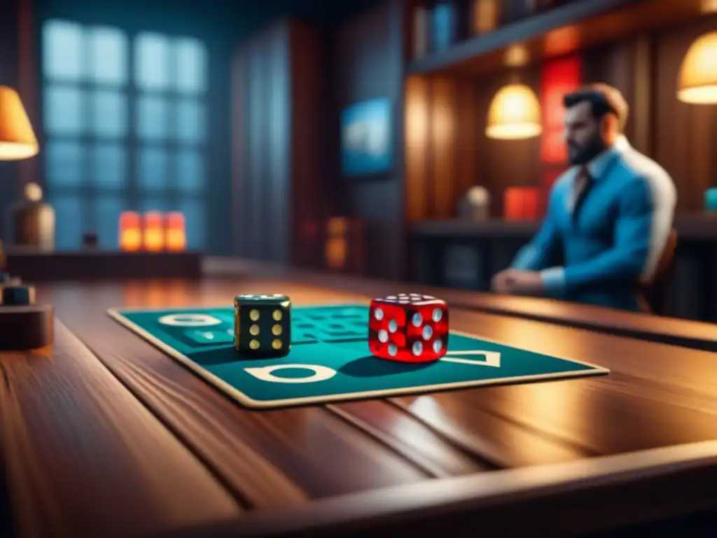 Juego de mesa detallado en ambiente acogedor Juego de mesa detallado en ambiente acogedor, jugadores concentrados