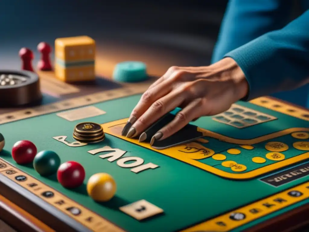 Restauración meticulosa de juego de mesa vintage Renovar juegos de mesa antiguos: Manos restaurando con cuidado un juego vintage detallado y polvoriento