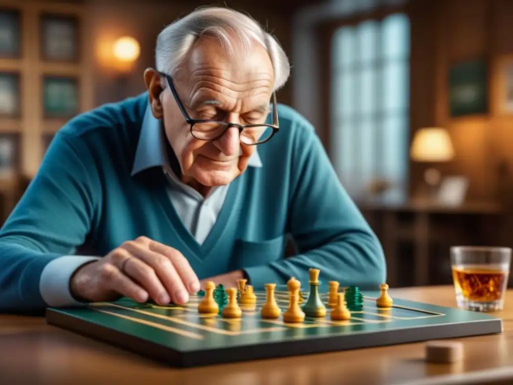 Juegos de mesa para ciegos: Anciano y niña juegan con tablero de braille, conectando a través del tacto y la diversión inclusiva