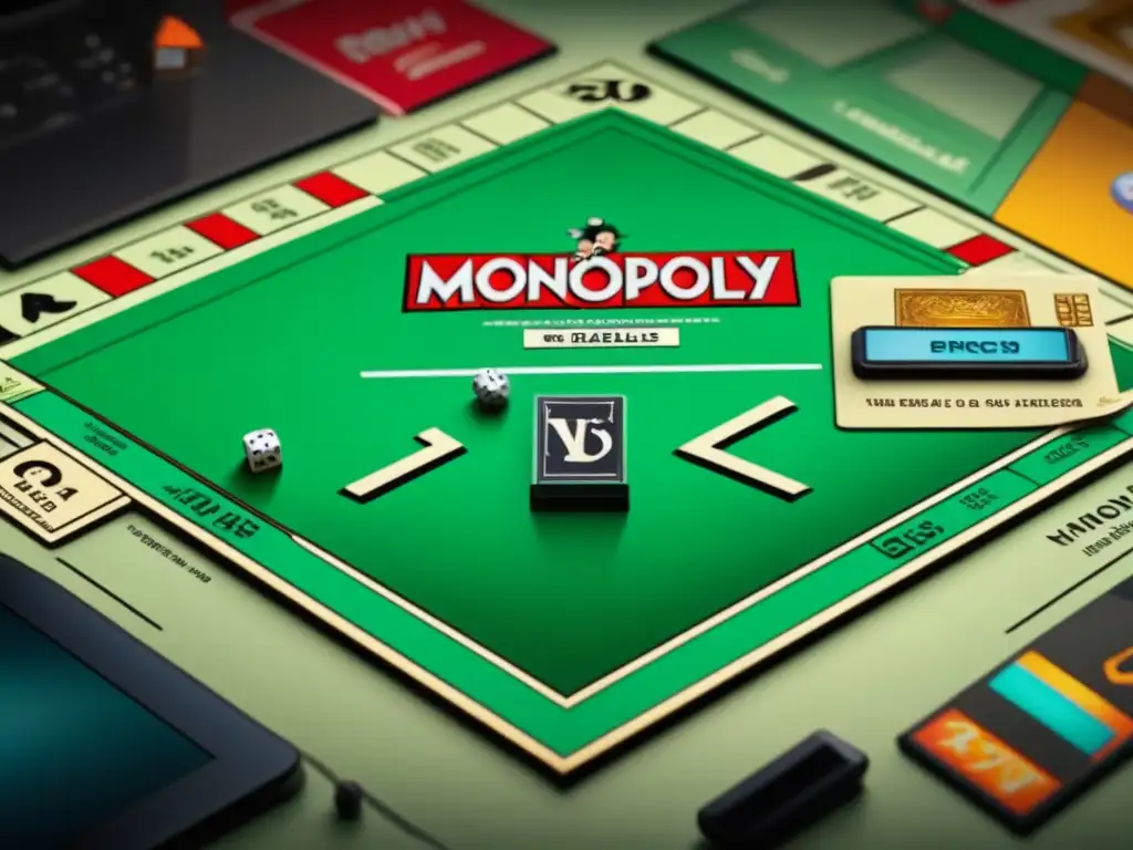 Adaptación de Monopoly: historia de juegos de mesa en la era digital con elementos tradicionales y modernos