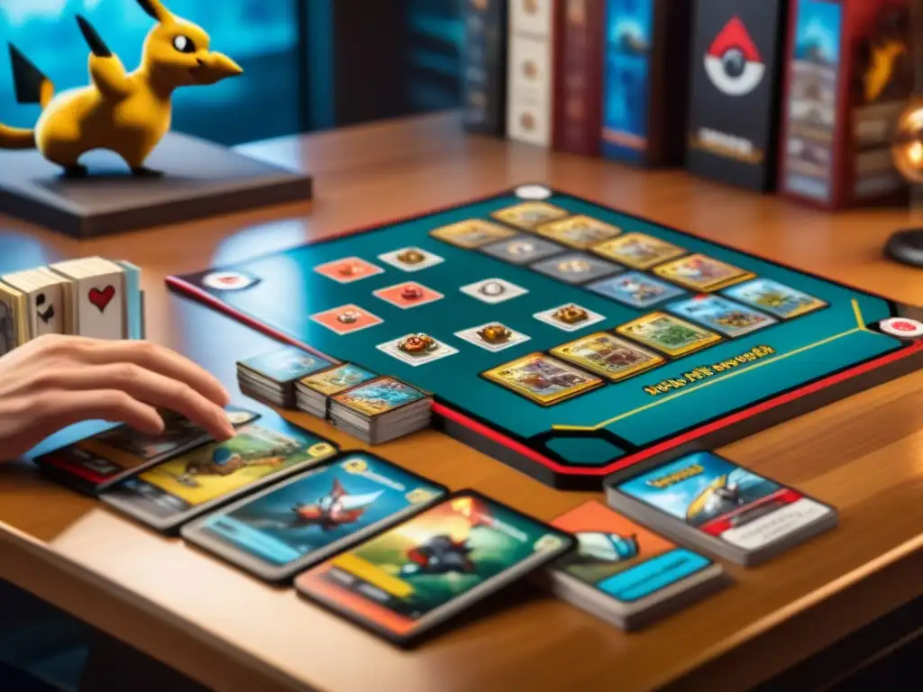 Dos jugadores de Pokémon TCG compiten con Estrategias Pokémon TCG ganadoras en un juego intenso