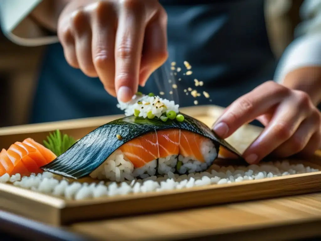 El maestro sushi de Origen Sushi Go! historia gastronomía crea con destreza cada delicioso bocado