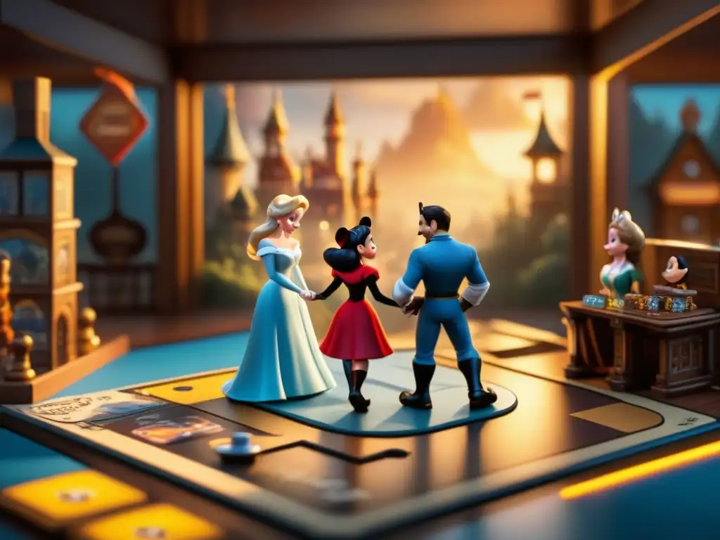 Una mágica tarde en familia jugando juegos de mesa de Disney, rodeados de personajes icónicos como Mickey Mouse y Elsa