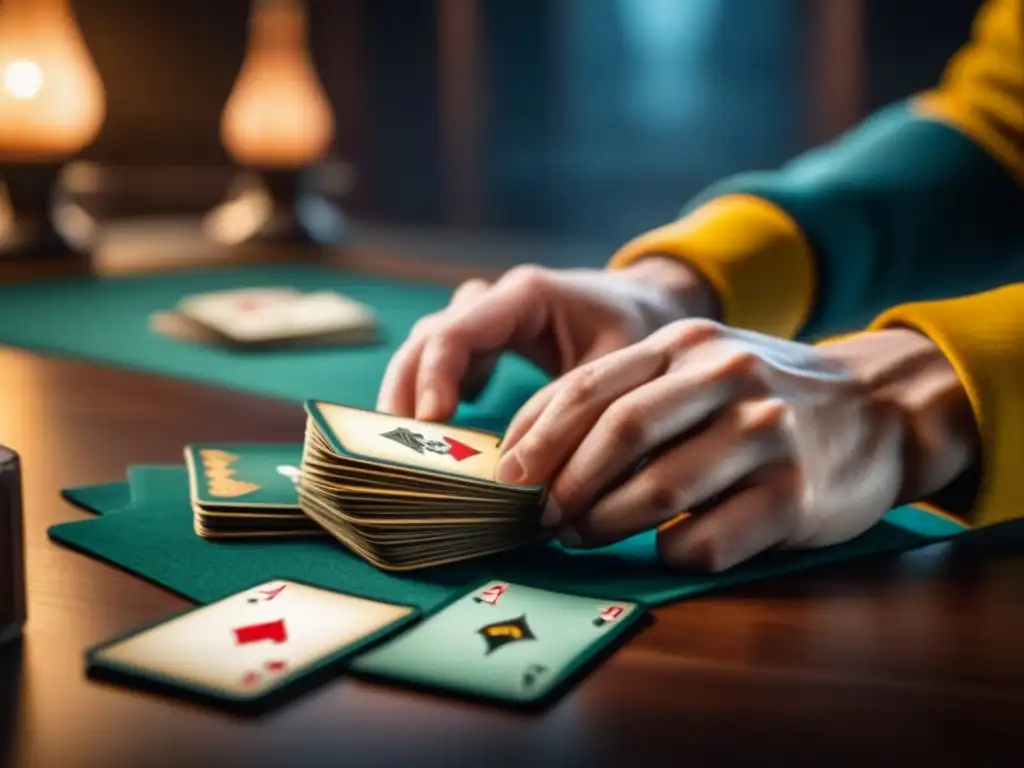 Manos en juego de Gwent estratégias victoria juegos mesa, concentración y detalle en cartas, ambiente competitivo
