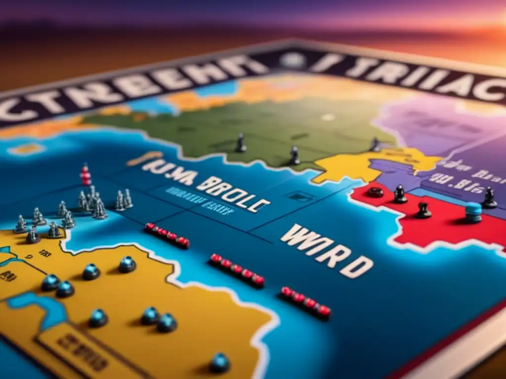 Mapa detallado y marcadores de Twilight Struggle Edición Deluxe, reflejando la tensión de la Guerra Fría