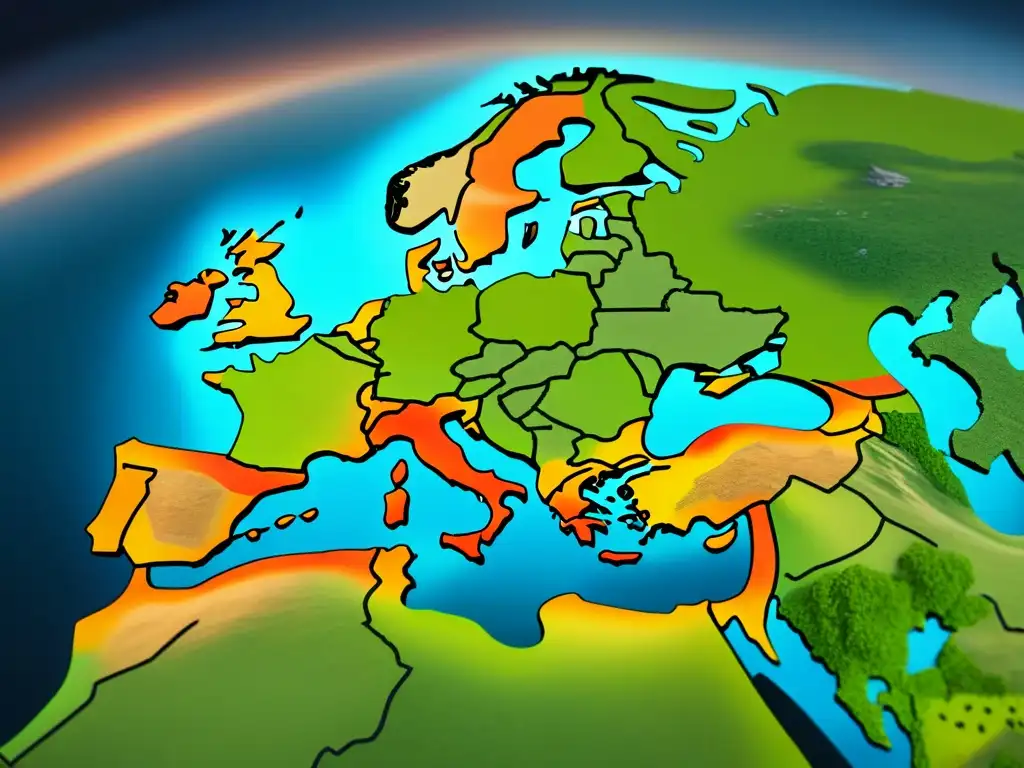 Mapa detallado de Europa con movimientos militares estratégicos marcados en colores, reflejando las complejas estrategias para jugar Diplomacy