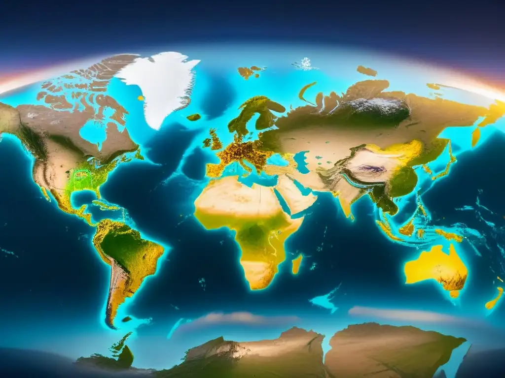 Mapa detallado del 2030 mostrando puntos clave de control económico y militar futuro