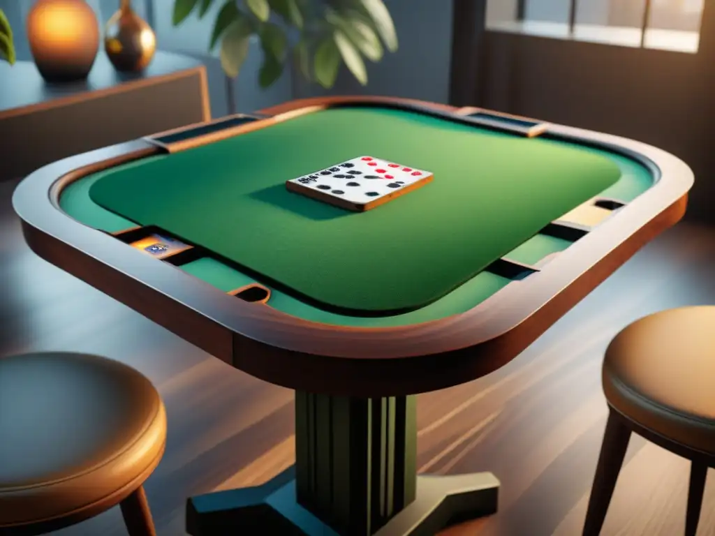 Una mesa convertible para juegos de mesa de lujo con detalles intrincados y funcionalidad elegante