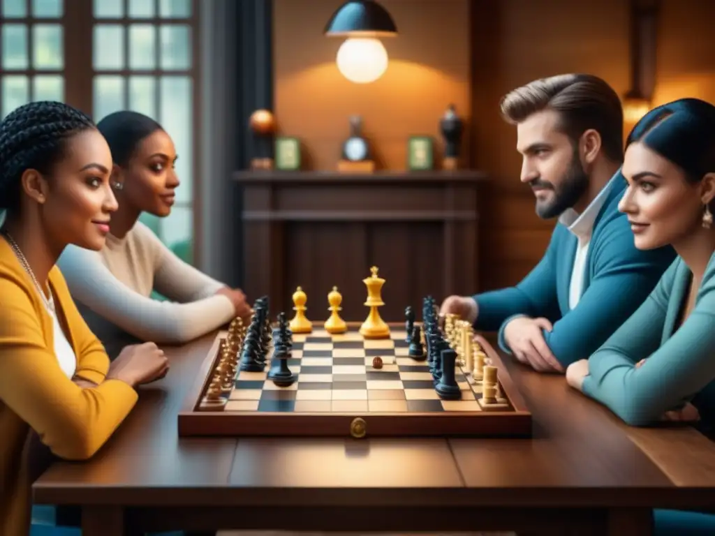 Una mesa de juegos llena de diversión y camaradería entre personas de todas las edades