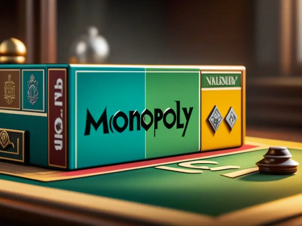 Colección de juegos de mesa valiosos: Detalles vibrantes y diseños nostálgicos de juegos como Monopoly, Clue y Scrabble en estantes de madera