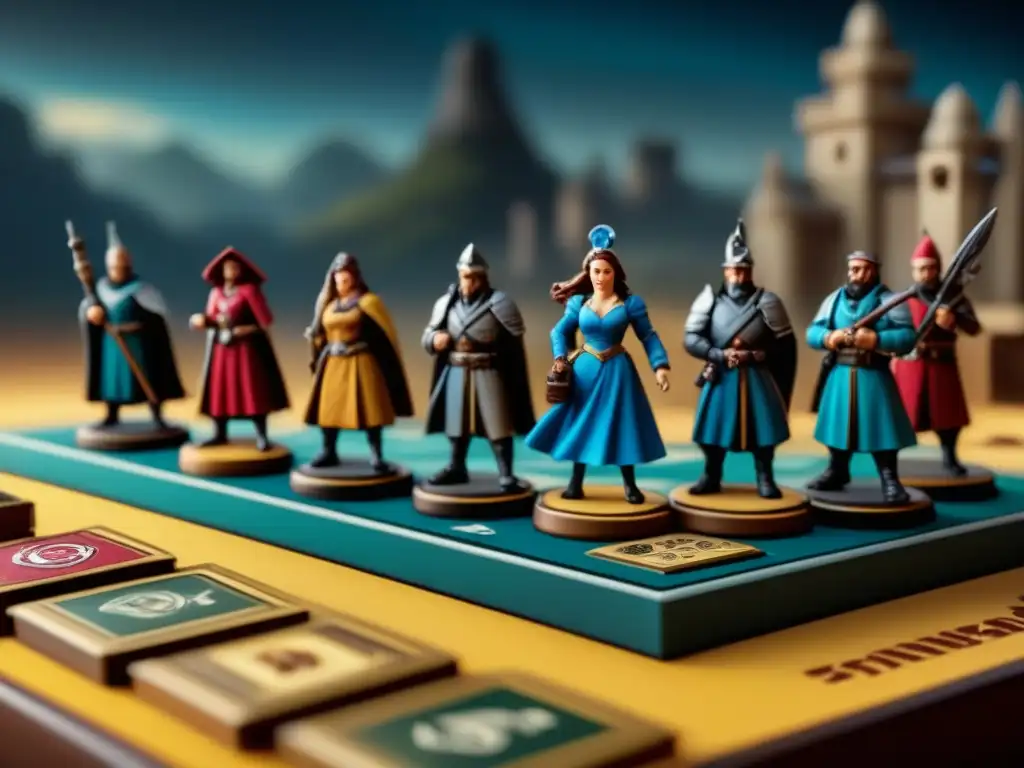 Un mundo de fantasía en miniatura: detalladas piezas coleccionables de juegos de mesa en una épica batalla estratégica