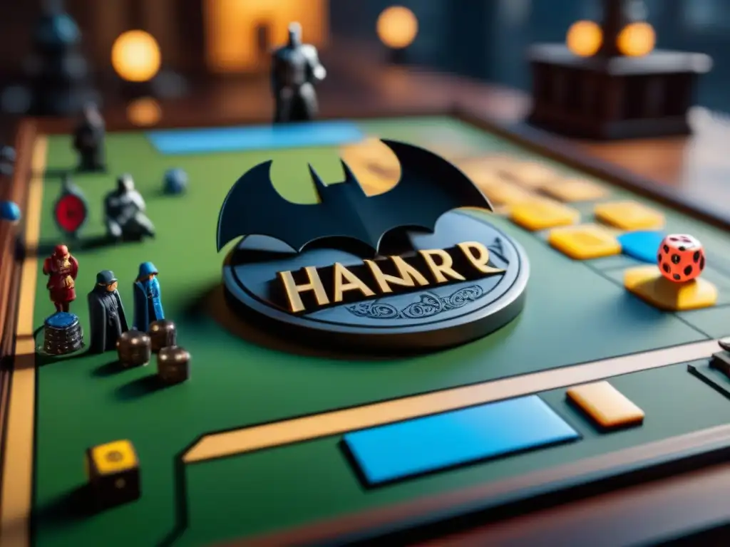 Un mundo de películas en piezas de juegos de mesa crossovers cinematográficos, con Batman, Harry Potter y Terminator en una mesa detallada y colorida