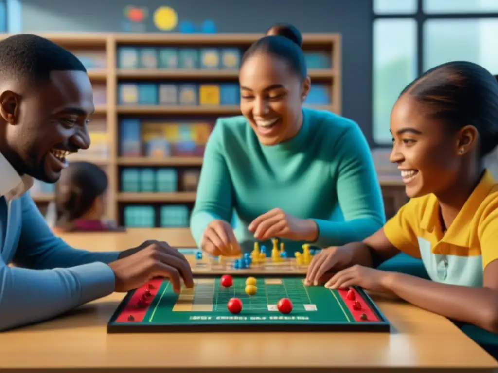 Niñas y niños con discapacidades disfrutan de juegos de mesa en educación especial, creando un entorno inclusivo y cálido