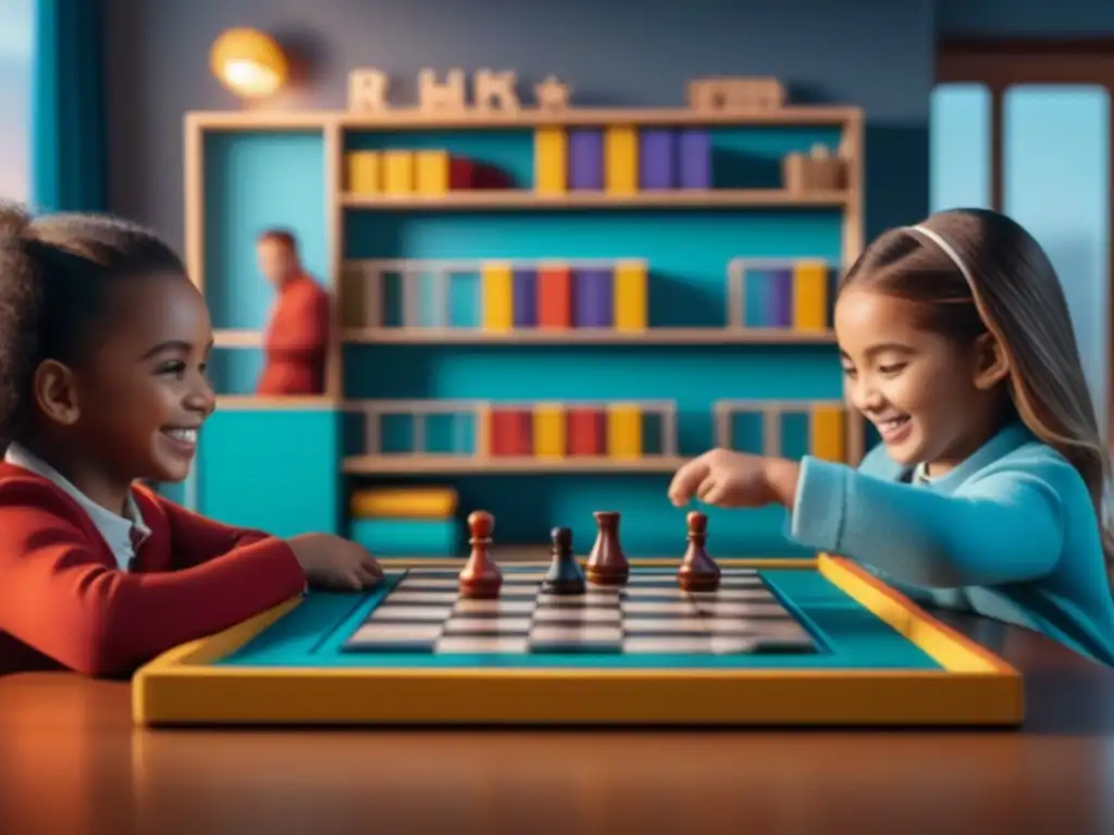 Niños felices juegan Zingo en ambiente educativo Niños disfrutan de Zingo en ambiente educativo con Beneficios Zingo desarrollo infantil