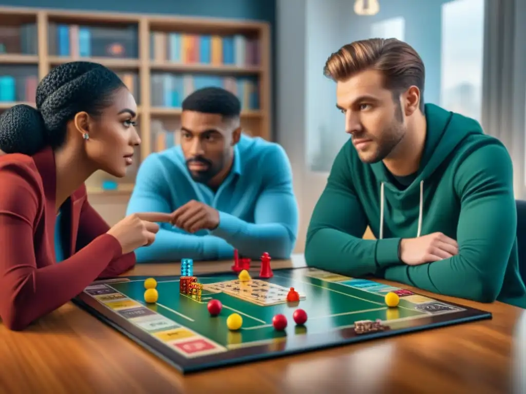 Niños diversos disfrutan de juegos de mesa en ambiente educativo