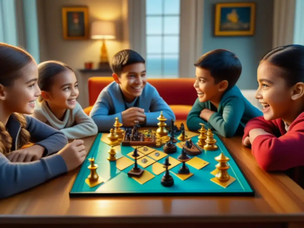 Niños disfrutan con estrategias ganadoras Catan Junior en sala acogedora